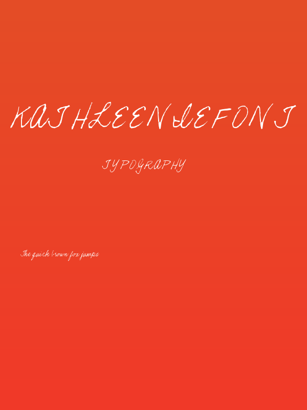 KathleenieFont Poster