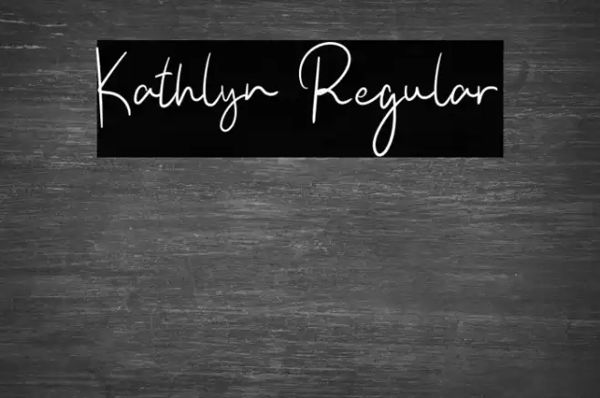 Kathlyn Regular Font examples