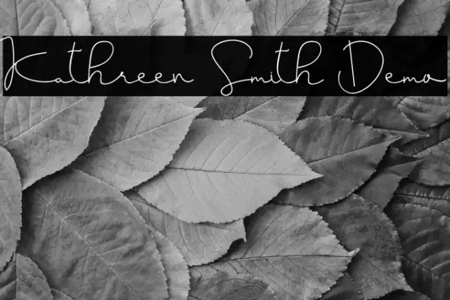 Kathreen Smith Demo Font examples