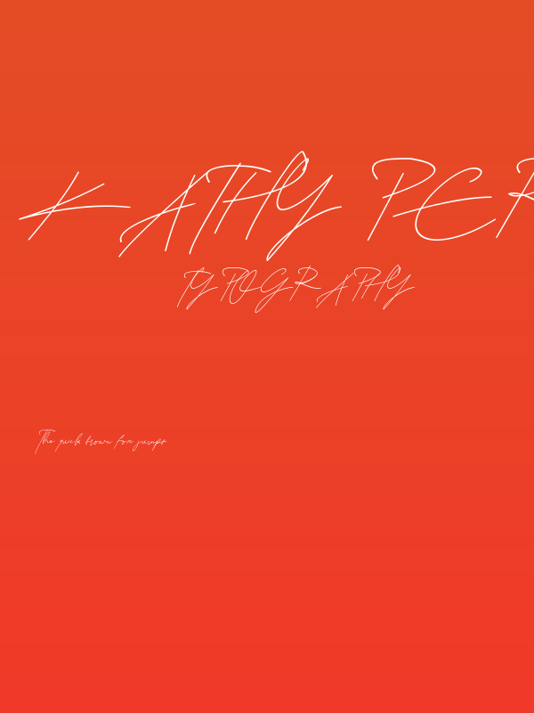 Kathy Perry Italic Poster