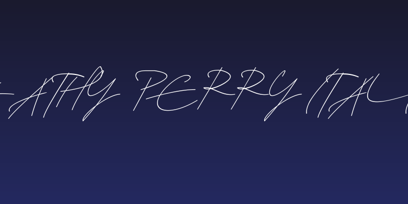 Kathy Perry Italic Social Header