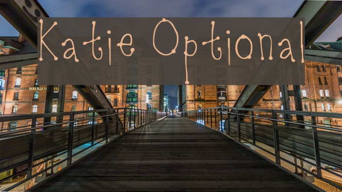 Katie Optional Font examples