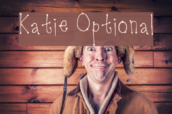 Katie Optional Font examples