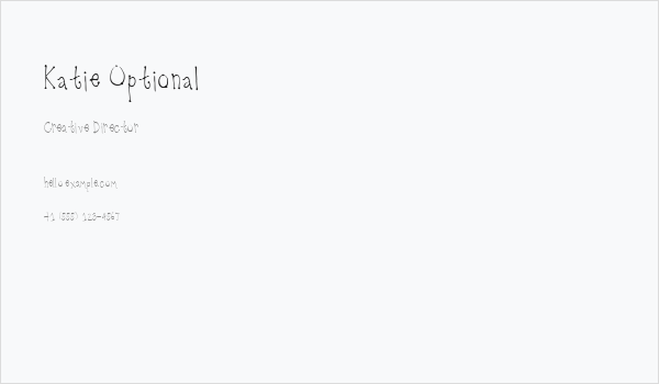 Katie Optional Business Card