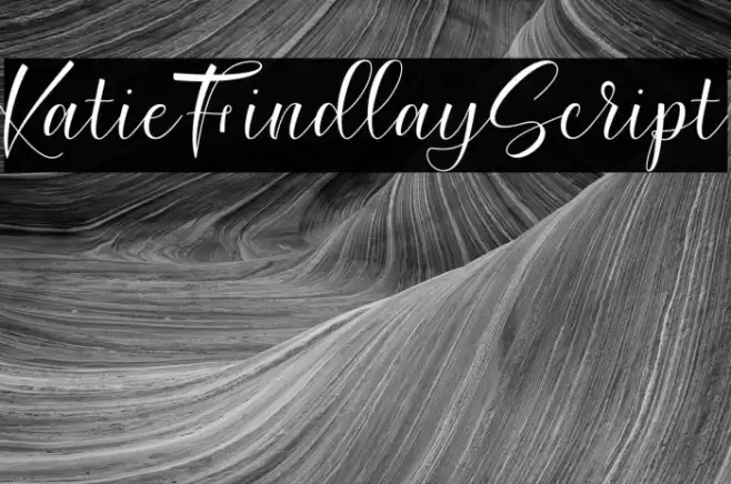 KatieFindlayScript Font examples