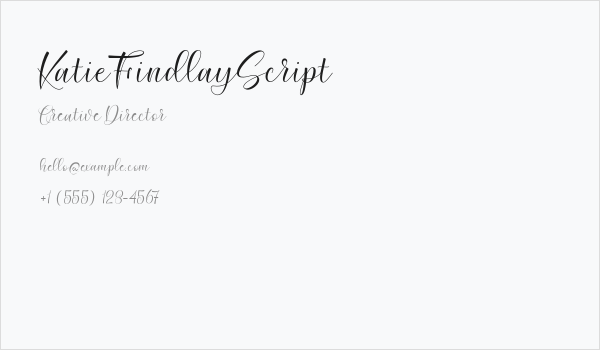 KatieFindlayScript Business Card