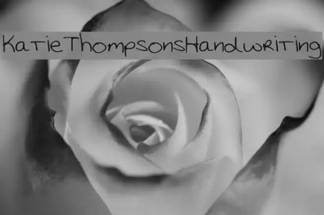 KatieThompsonsHandwriting Font examples