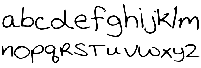 KatieThompsonsHandwriting Font LOWERCASE