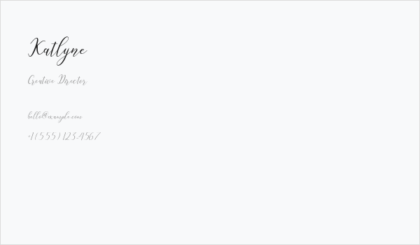 Katlyne Business Card