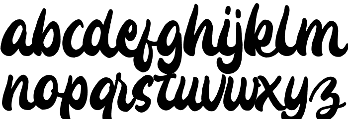 Katracy Font LOWERCASE