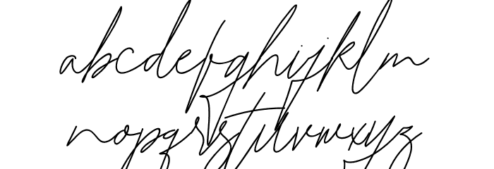 Katrina Signature Font LOWERCASE