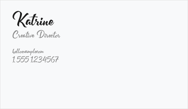 Katrine Business Card