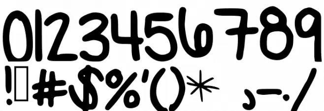 KatsHandwriting フォント その他の文字