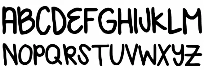 KatsHandwriting Caratteri MAIUSCOLE