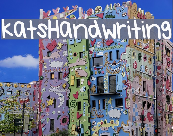 KatsHandwriting Font examples