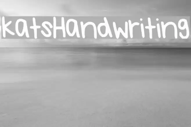 KatsHandwriting フォント examples