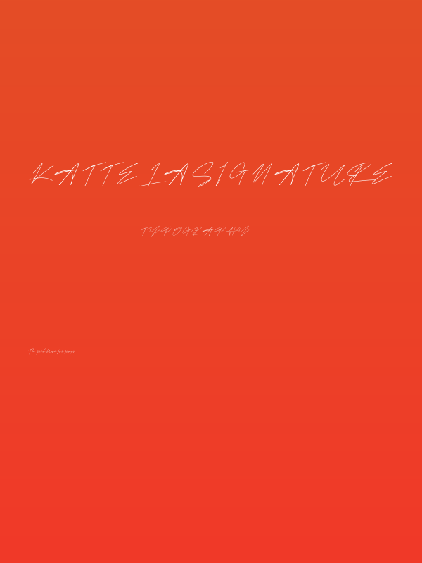 KattelaSignature Poster