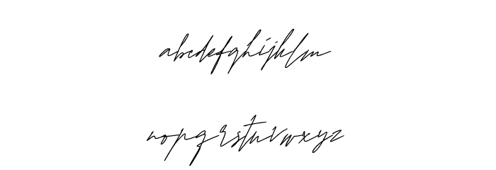 KattelaSignature Font LOWERCASE
