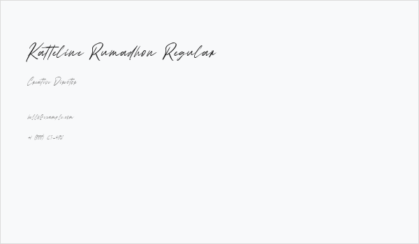 Katteline Rumadhon Regular Business Card