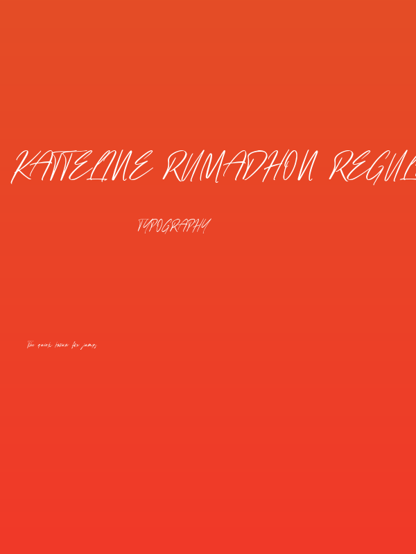 Katteline Rumadhon Regular Poster