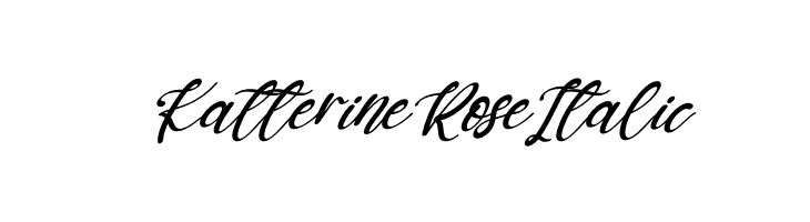 Katterine Rose Italic  नि: शुल्क फ़ॉन्ट्स डाउनलोड