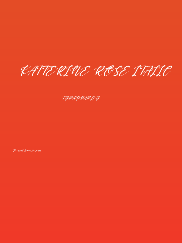 Katterine Rose Italic Poster