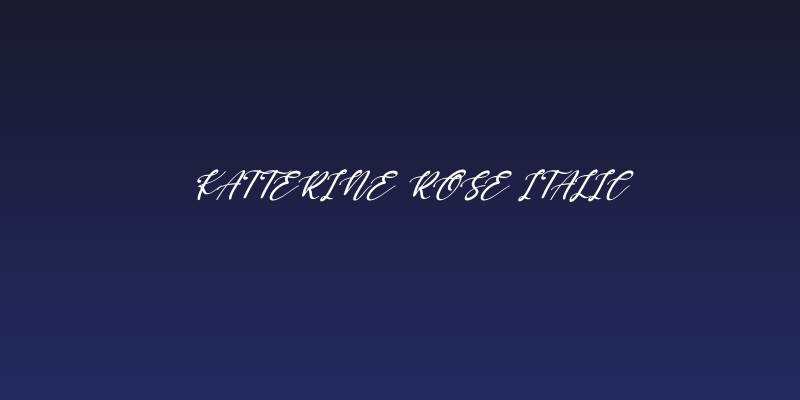 Katterine Rose Italic Social Header