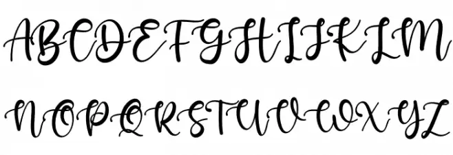 Katterine Rose Schriftart Groß