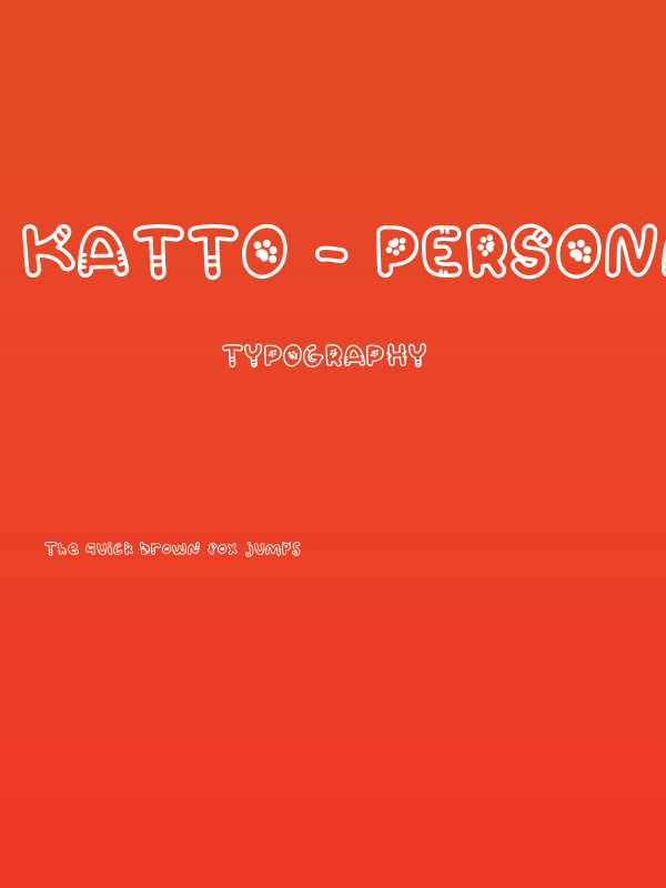 Katto - Personal Use Outline Poster