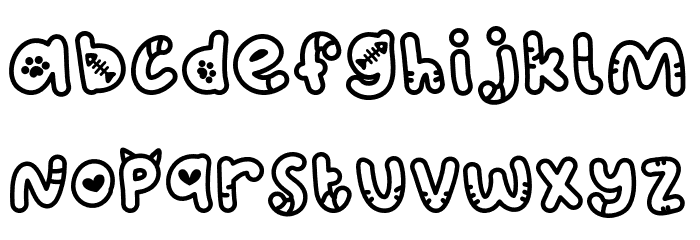 Katto - Personal Use Outline Font LOWERCASE