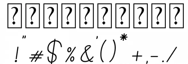 Katty Pretty 1 Font OTHER CHARS