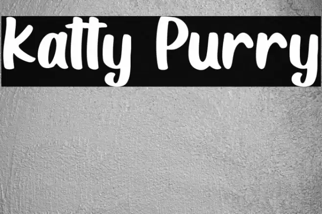 Katty Purry Font examples