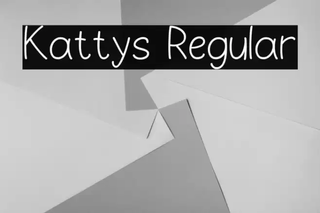Kattys Regular Fonte examples