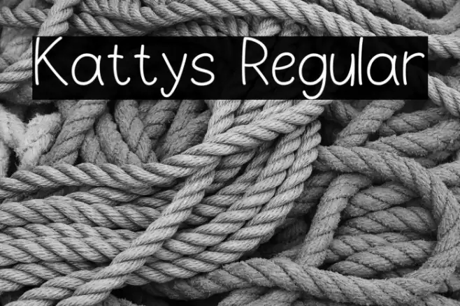 Kattys Regular Fonte examples
