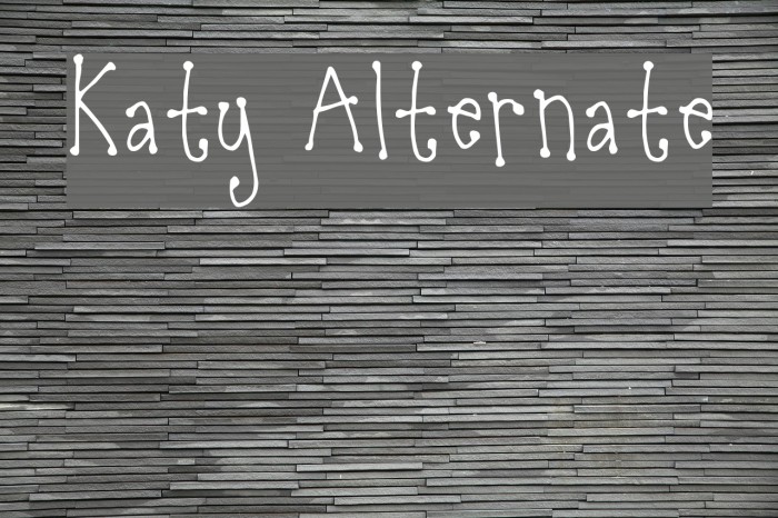 Katy Alternate Font examples