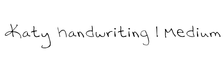Katy handwriting 1 Medium Font