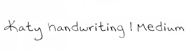 Katy handwriting 1 Medium  Fuentes Gratis Descargar