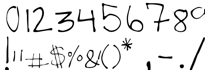 Katy handwriting 1 Medium Font OTHER CHARS