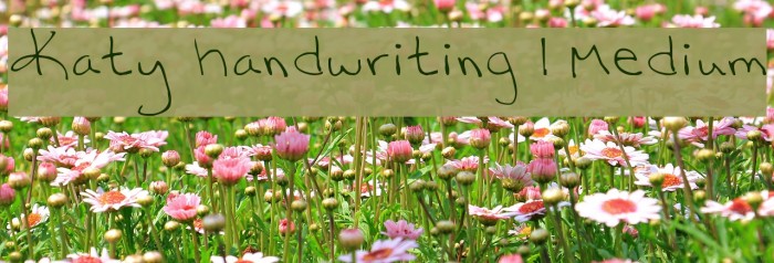 Katy handwriting 1 Medium Font examples