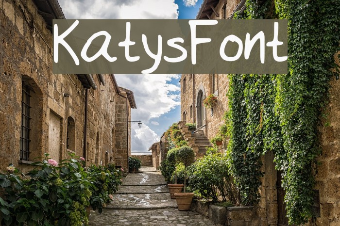 KatysFont Fonte examples