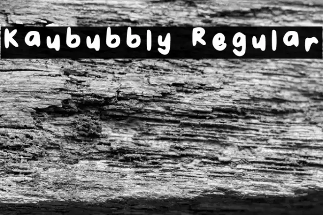 Kau_bubbly Regular फ़ॉन्ट examples