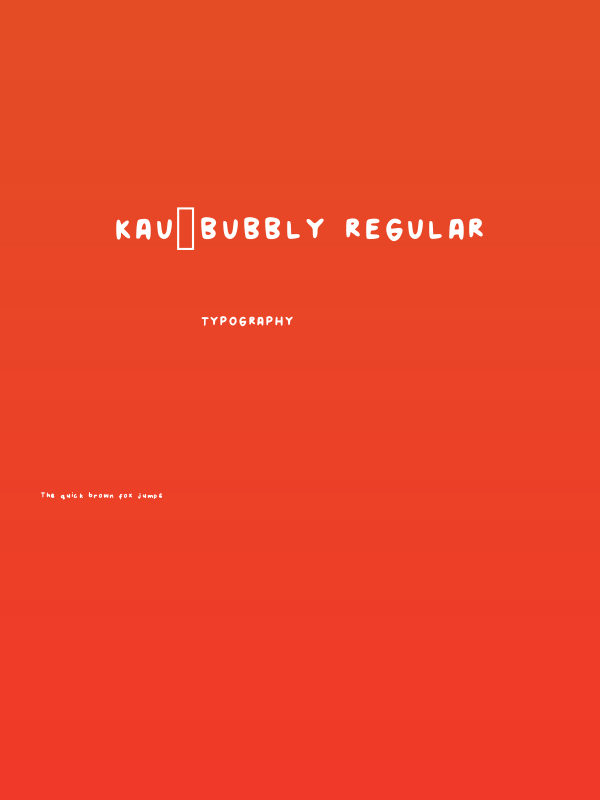 Kau_bubbly Regular Poster