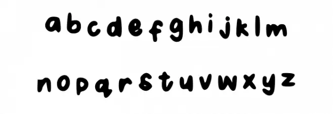 Kau_bubbly Regular 字体 小写