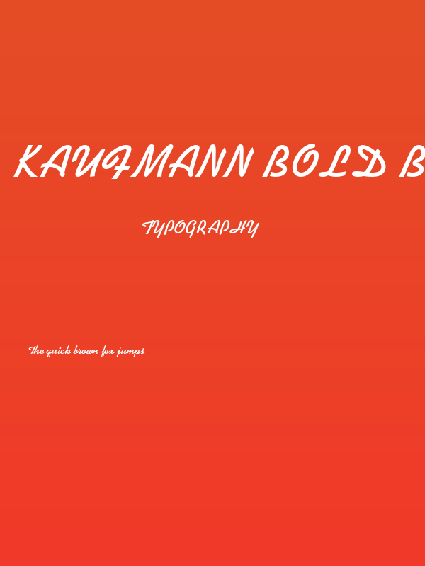Kaufmann Bold BT Poster