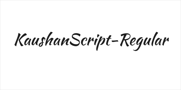 KaushanScript-Regular Logo