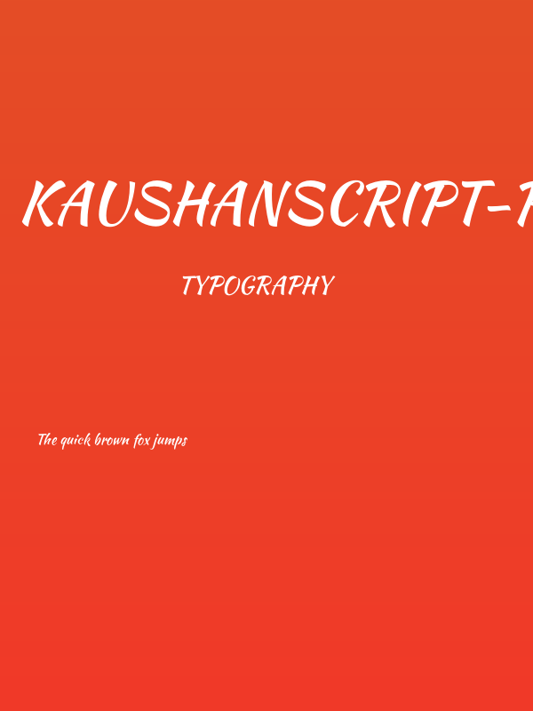 KaushanScript-Regular Poster