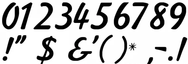 KavalerKursive Regular Font OTHER CHARS