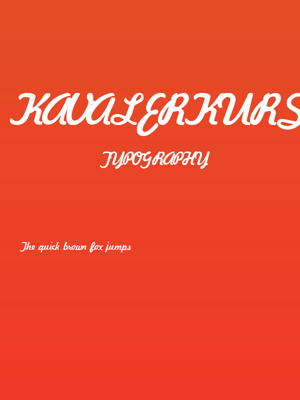 KavalerKursive Regular Poster