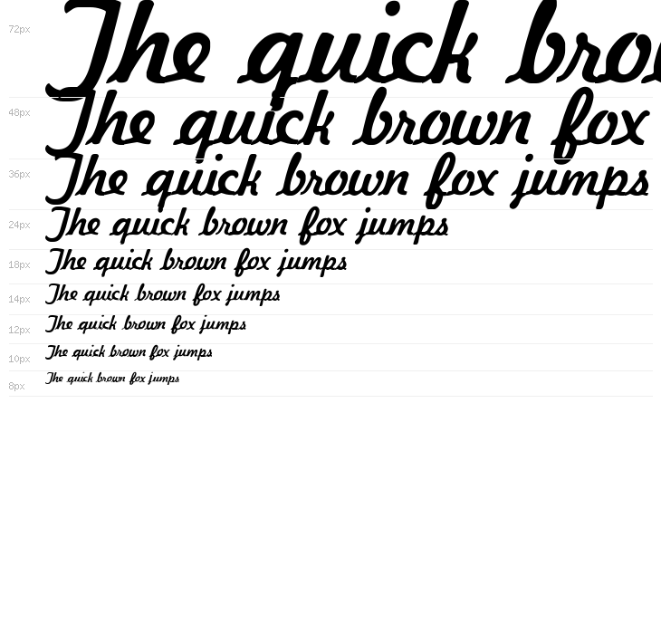 KavalerKursive Regular Waterfall