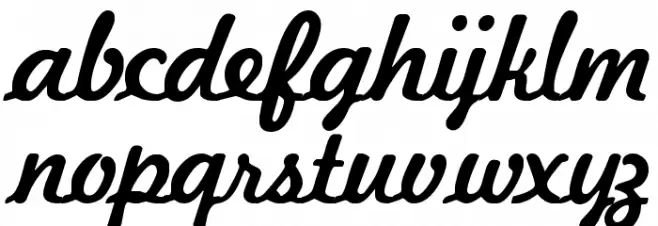 KavalerKursive Regular フォント 小文字
